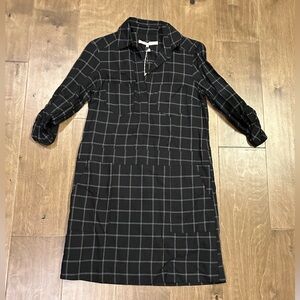 Hutch anthropologie window pane black shift Dress XS
